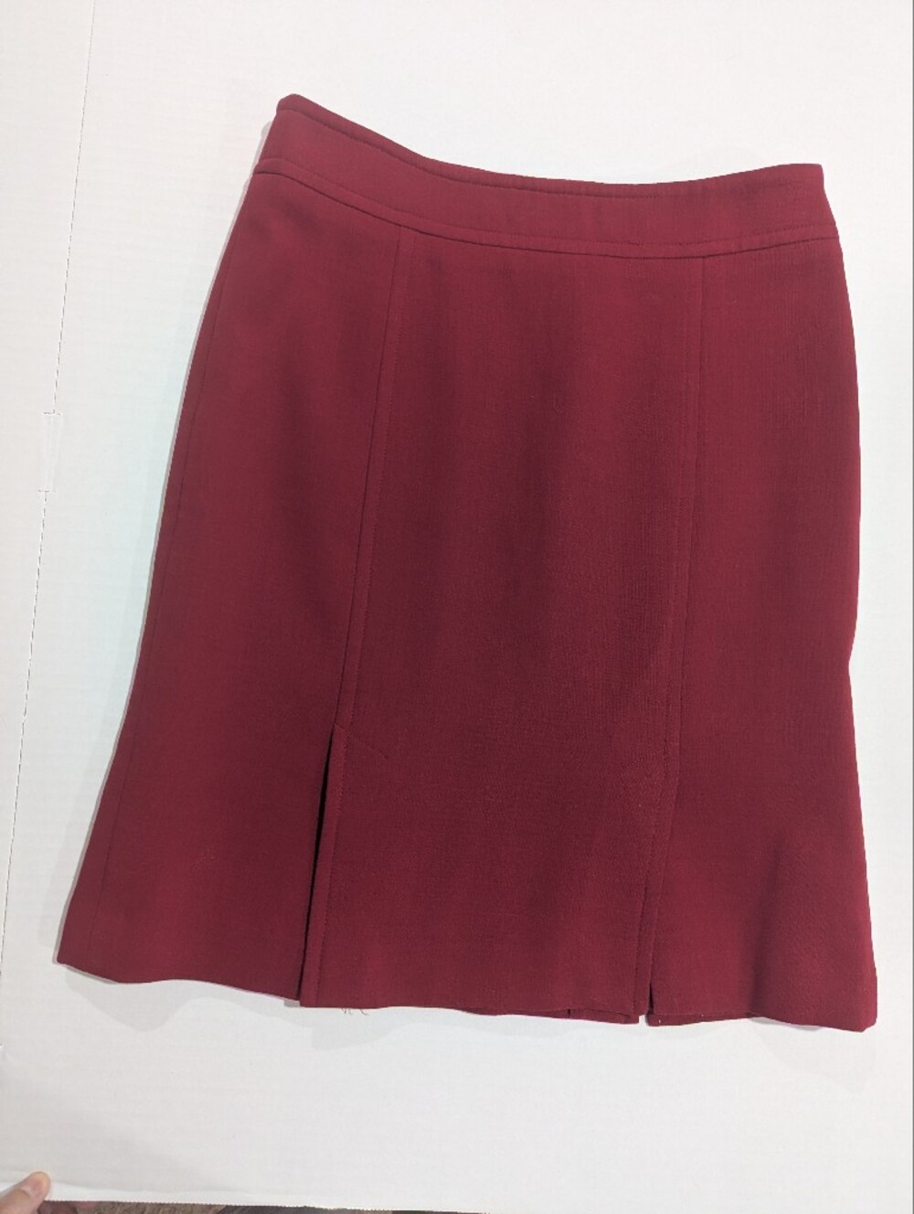 Talbots Petites Skirt Burgindy Red 100% Wool Lined Pencil Skirt Sz 6P *NWOT
